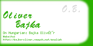 oliver bajka business card